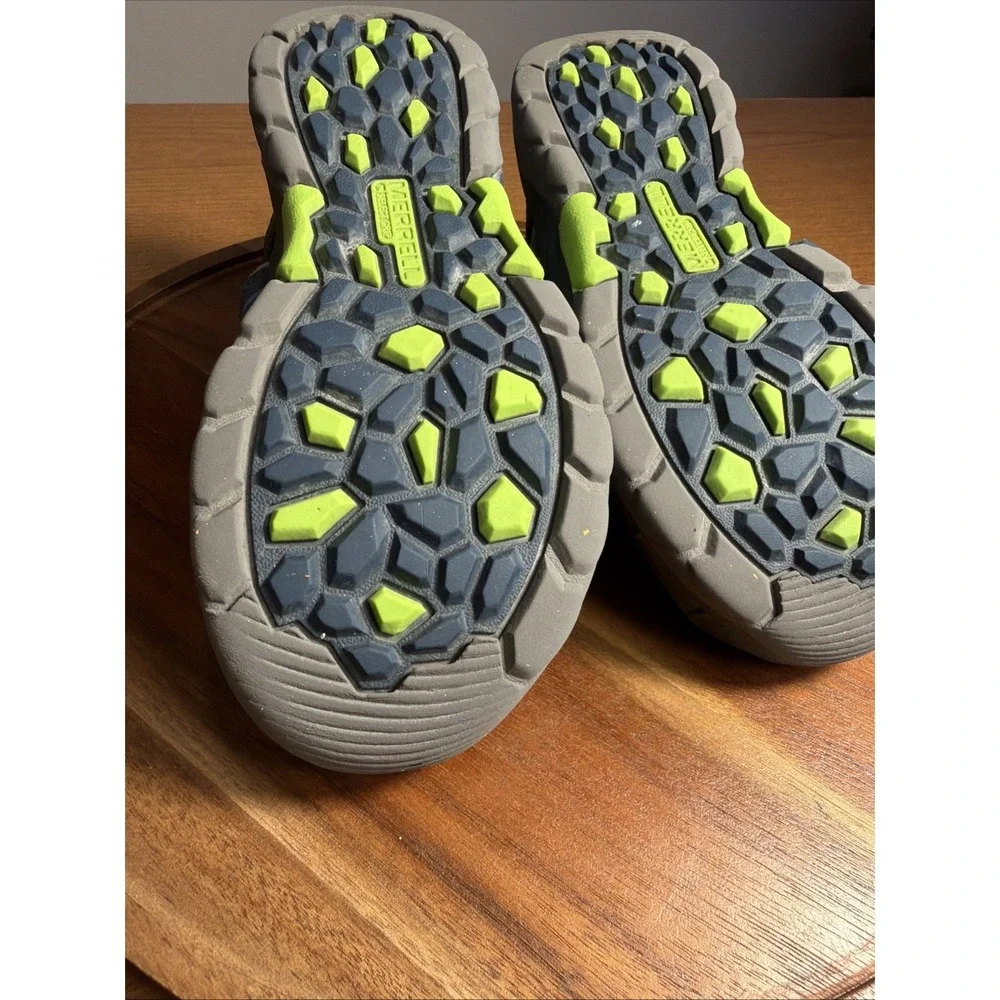 Merrell Hydro Hiker Sandals Youth Boys Size 1 Navy Green Waterproof Hiking Shoes